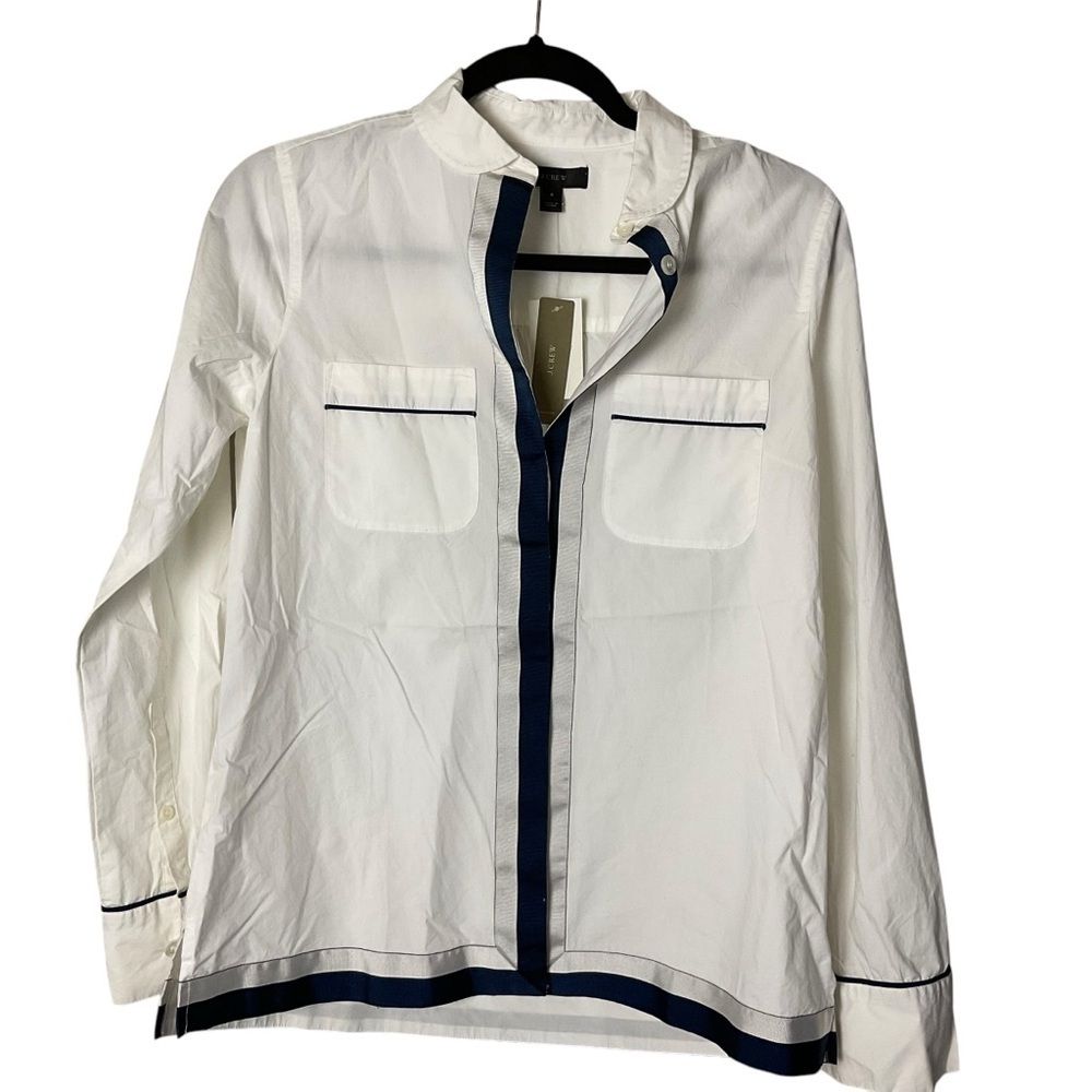 JCREW Pajama shirt with grosgrain trim - Picture 2 of 8
